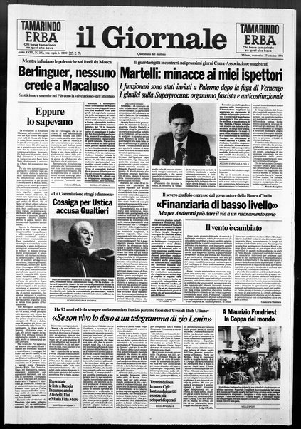 Il giornale : quotidiano del mattino